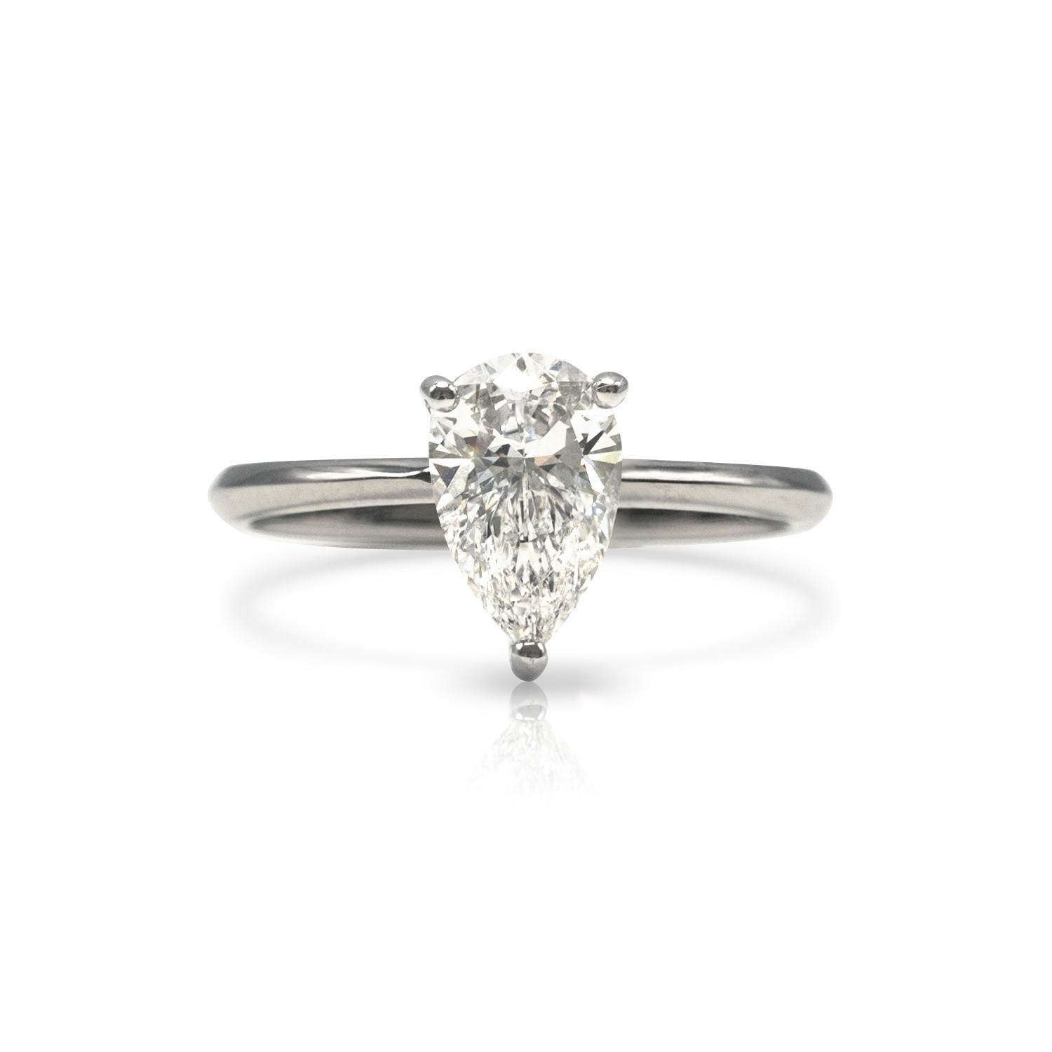 1ct ペアシェイプ ダイヤモンドリング