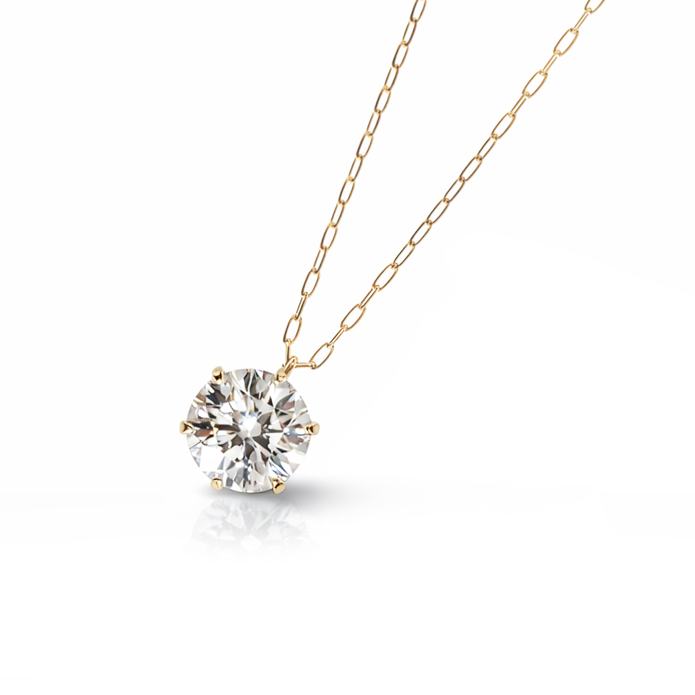 1ct K18 ソリティアダイヤモンド・ネックレス