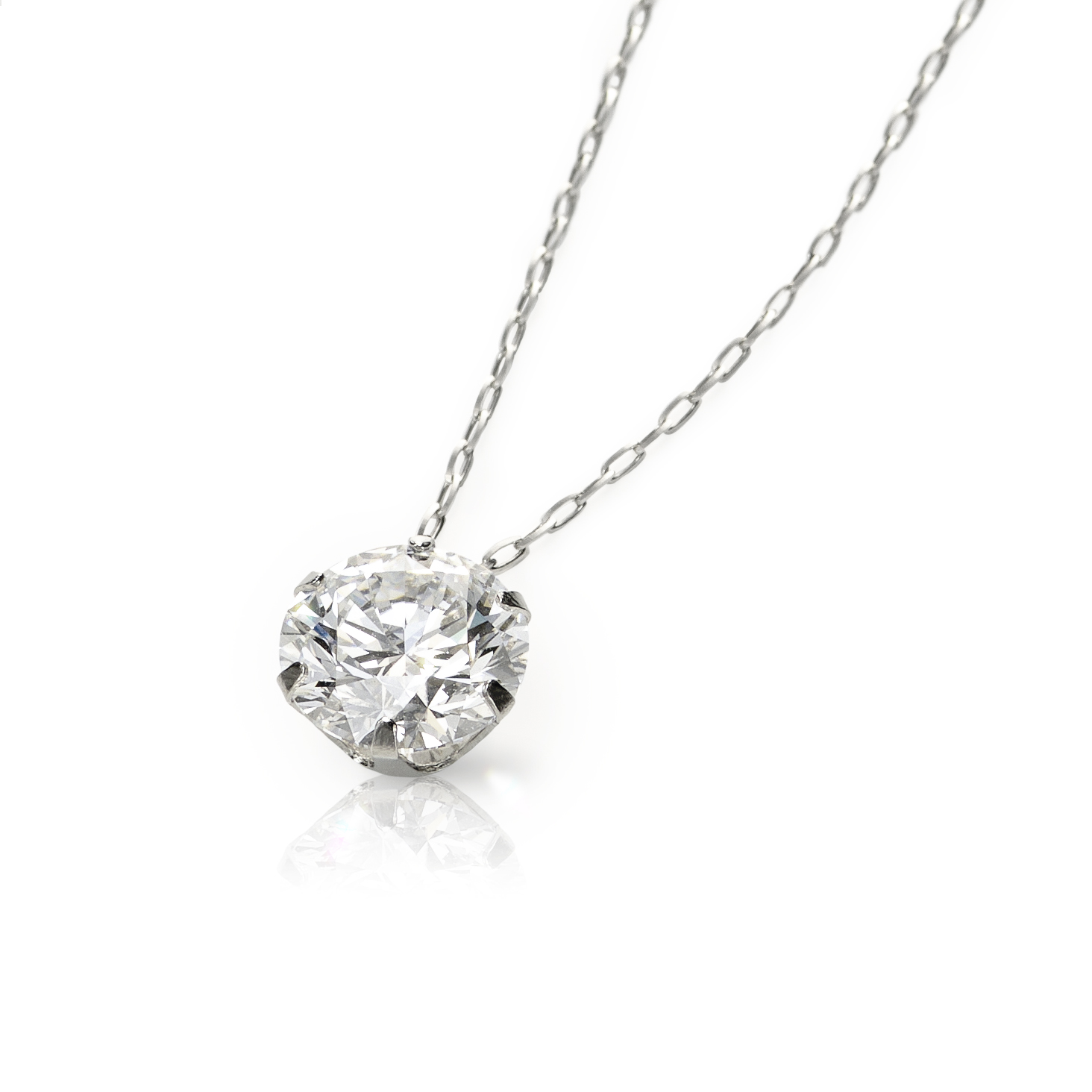 【即納】2ct プラチナ ソリティアダイヤモンド・ネックレス 【Gratia】