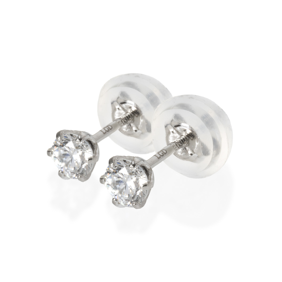 【即納】計0.2ct(片耳0.1ct) ソリティアダイヤモンド・ピアス