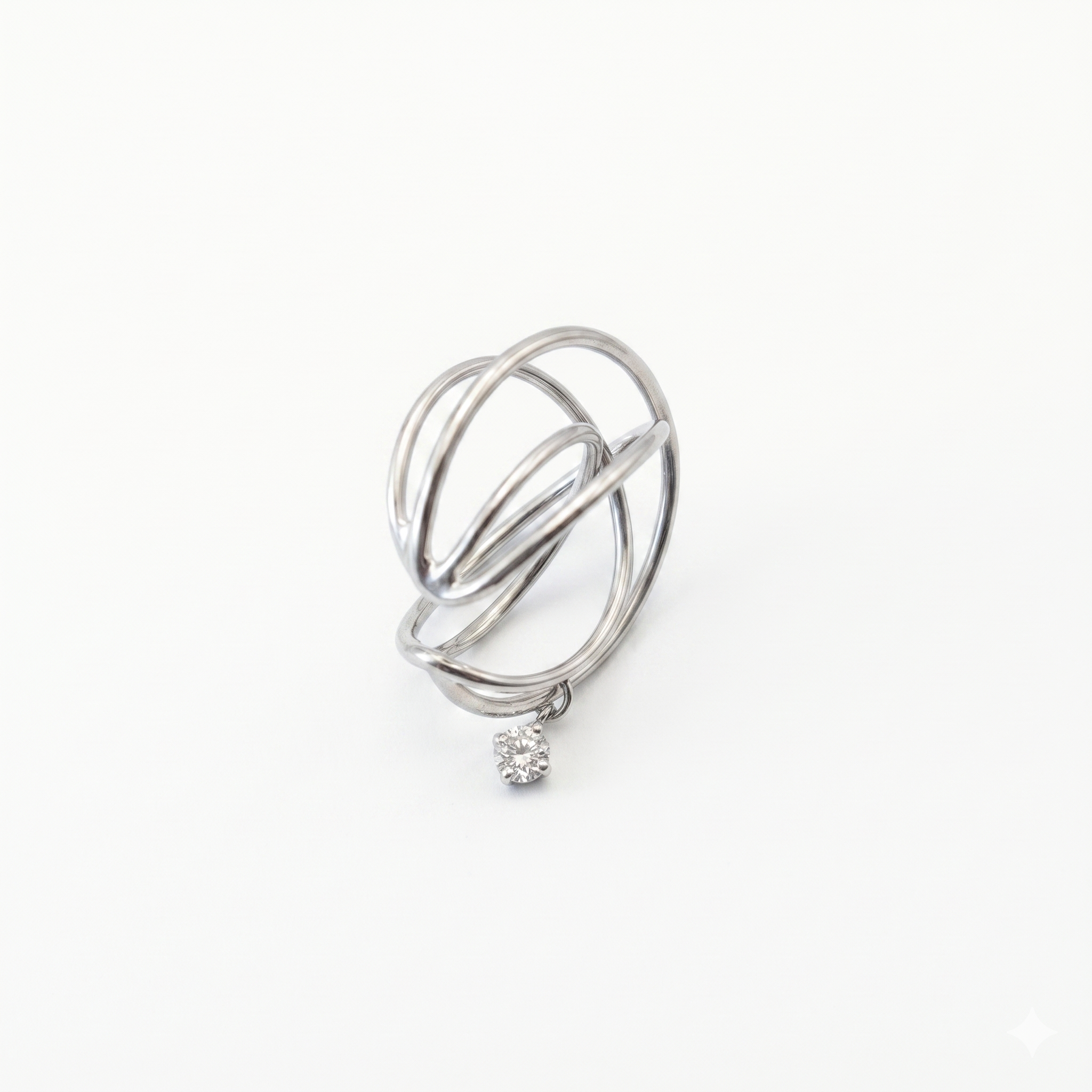 【即納】0.1ct ダイヤモンド・イヤーカフ【orbit】