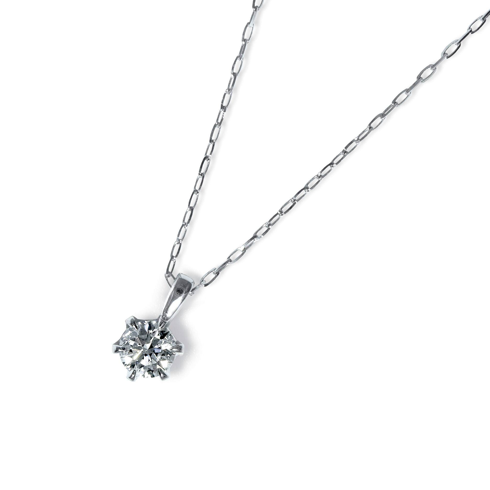 【即納】ダイヤモンド ネックレス 一粒 0.3ct D VVS2 3EX プラチナ 鑑定書付