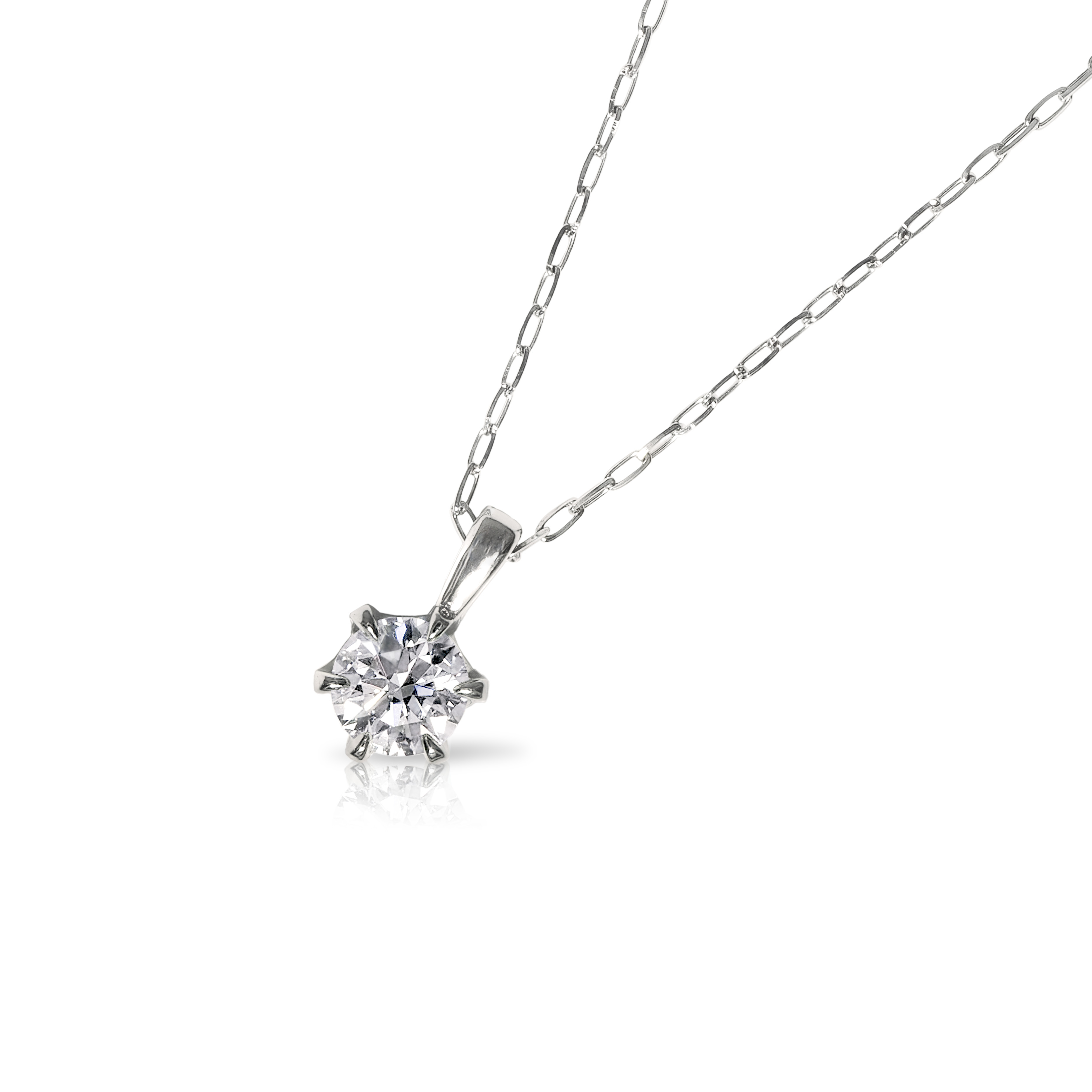ダイヤモンド ネックレス 一粒 0.3ct D VVS2 3EX プラチナ 鑑定書付